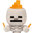 Minecraft pehmo - Happy Explorer Skeleton on Fire